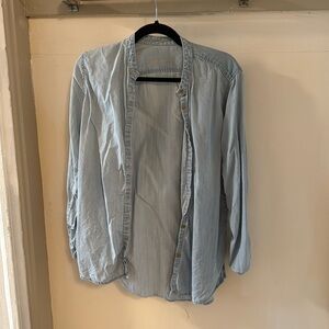 Gap 1969 denim shirt with band collar